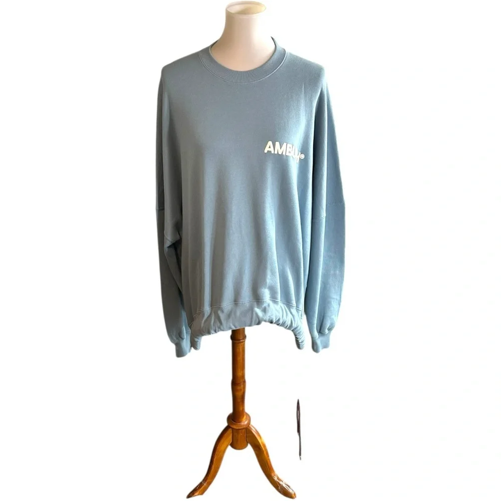 Ambush Oversized Crew-Neck Sweatshirt With Multi Colored Laces Size Medium